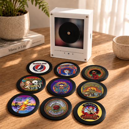 Grateful Dead Magtunes Magnet Music Player Set – 9 Album Record Magnets, Deadhead Music Lover Gift